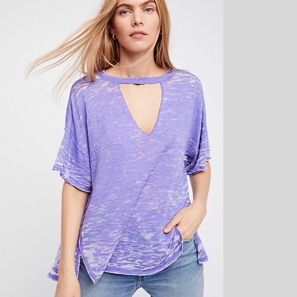 Pluto Tee in Lavender NWT Free People Retail $58
